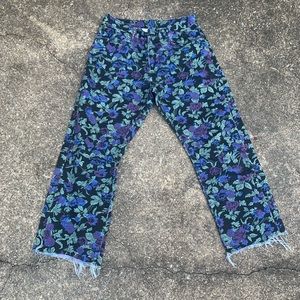 Supreme x Levi’s Ss16 Floral Flower All Over Denim Jeans Black
